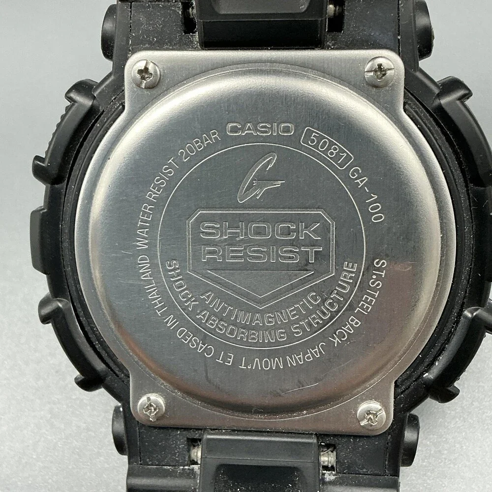 Casio G-Shock 5081 GA-100 Mens Watch 45mm Black Analog Digital Alarm New Battery